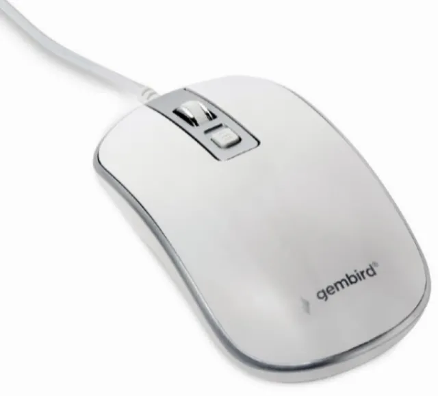 Opticki miš MUS-4B-06-WS Gembird 800-1200Dpi 4-button 99mm white-silver USB 43016