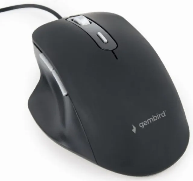 Opticki miš MUS-6B-02 Gembird RGB 1200-3600Dpi 6-button black 122mm USB 43017