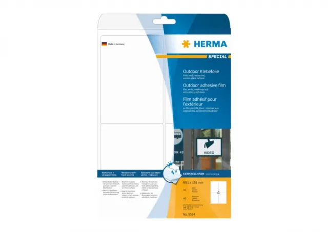 Outdoor etikete 99,1x139 A4 1/10 bela Herma 