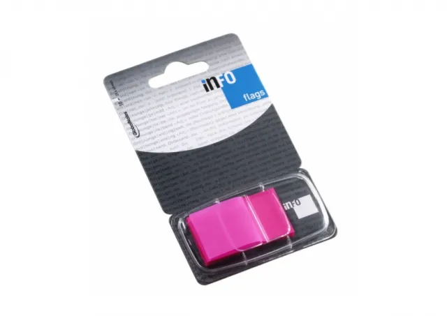 Page marker INFO FLAGS 25x43 mm, 50l Info Notes roze 06PM30I