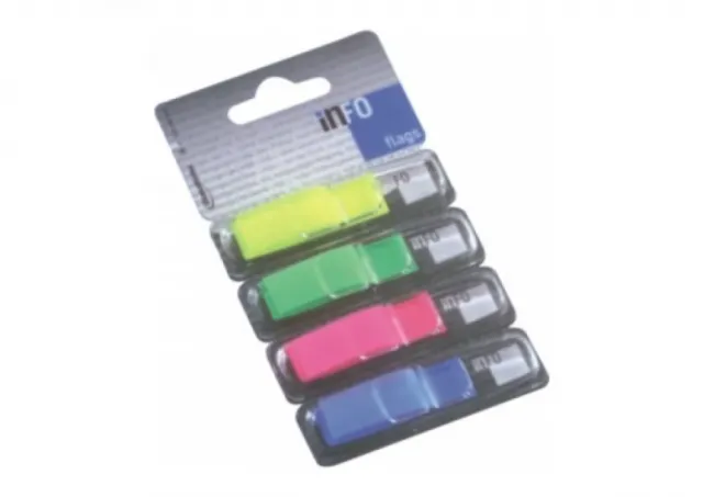 Page marker INFO FLAGS 4x12,5x43 mm, 4x36l, 4 boje Info Notes sortirano 06PM32