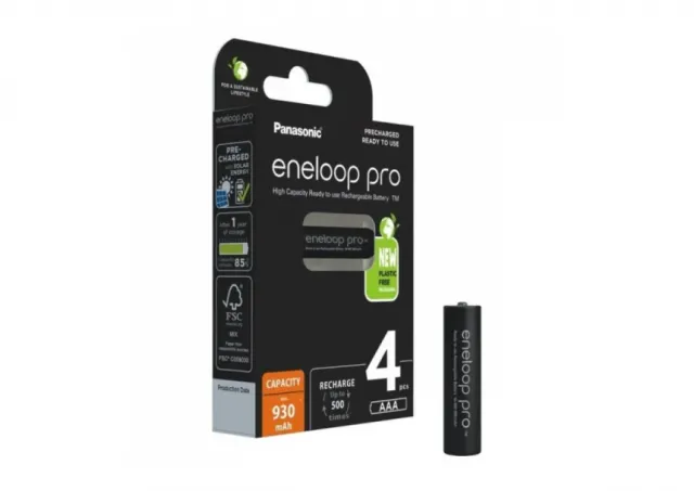 Panasonic bat. eneloop pro AAA/4B(BK-4HCDE/4CP) 930mAh black 29010