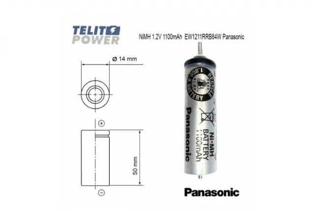  Panasonic EW1211RRB84W NiMH baterija 1.2V 1100mAh za EW1211 dental oralni irigator