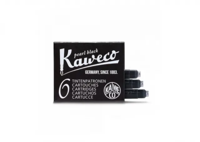 Patrone za naliv pero Kaweco 1/6 Pearl black