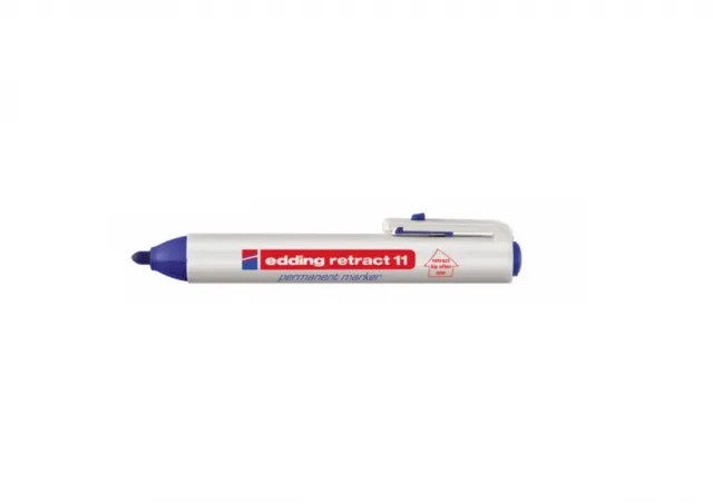 Permanent marker E-11 Retract 1,5-3mm Edding plava 08M11E