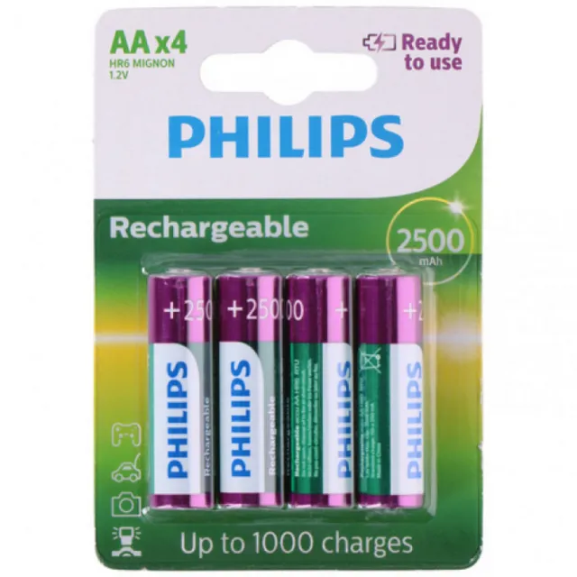 Philips Baterija AA NiMH 1.2V 2500mAh (1/4)   46776 