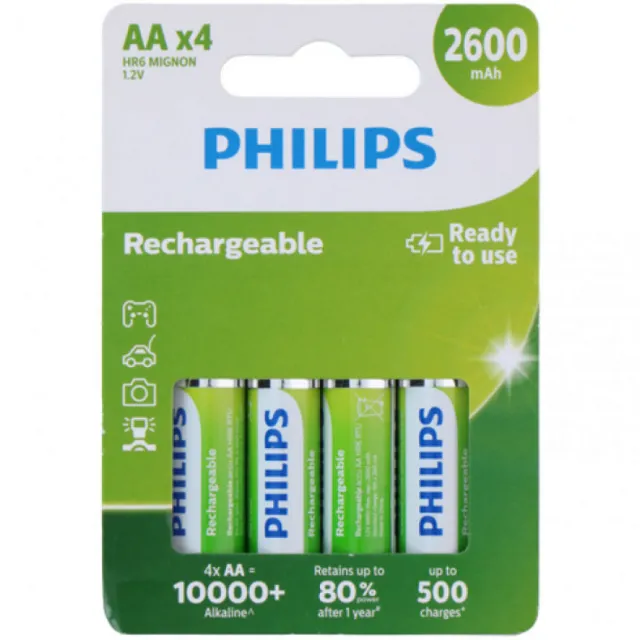 Philips Baterija AA NiMH 1.2V 2600mAh (1/4)   59520 