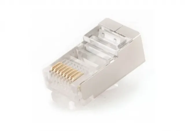 PLUG5SP/10 Gembird shielded modular 30u gold plated LAN konektor RJ45 za FTP SFTP cat5 (pak.10kom)
