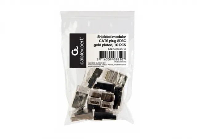 PLUG6SP/10 Shielded modular CAT6, 10 u pakovanju / CENA PO PAKOVANJU