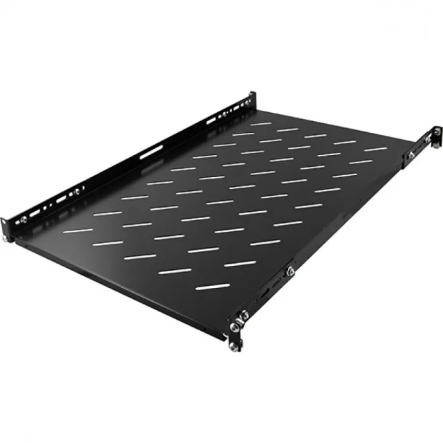 Polica fiksna 19"/1U nosivosti do 60kg za sve tipove rekova dubine 1000mm – spaja se na 4 šine sa 8 šrafova (FS-100)