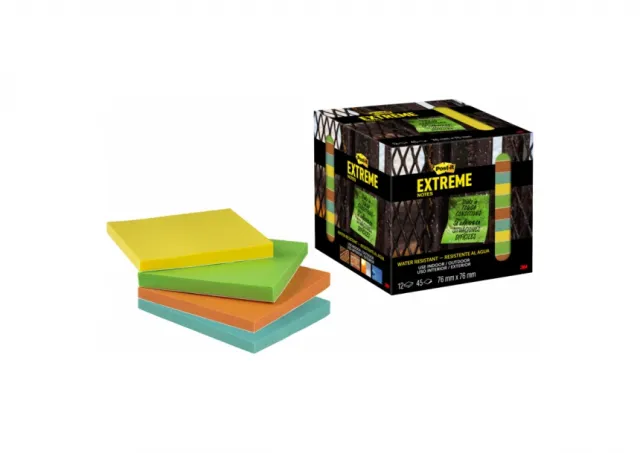Post-it® Extreme Notes 76mmx76mm, 45 listova, pak.12 blokčića 3M  06PSP30