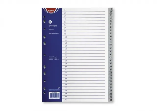 PP pregradni registri, 1-31 Noki 