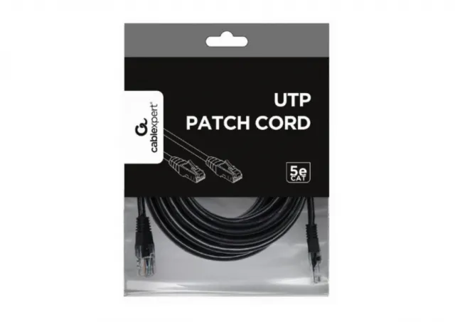 PP12-10M/BK Gembird Mrezni kabl, CAT5e UTP Patch cord 10m black