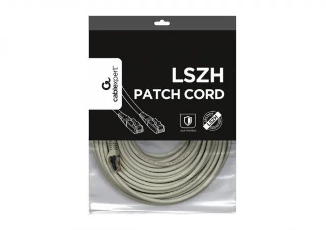 PP6A-LSZHCU-25M Gembird Mrezni kabl, SFTP CAT.6A BAKARNI LSZH Patch cord 25m Grey