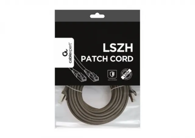 PP6A-LSZHCU-BK-10M Gembird Mrezni kabl, SFTP CAT.6A BAKARNI LSZH Patch cord 10m Black