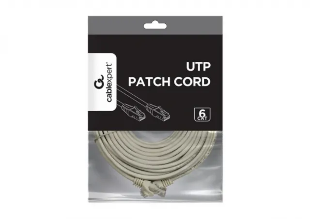PP6U-CU-10M Gembird Mrezni kabl, CAT6 BAKARNI UTP Patch cord 10m grey