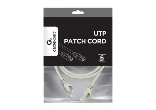PP6U-CU-2M Gembird Mrezni kabl, CAT6 BAKARNI UTP Patch cord 2m grey
