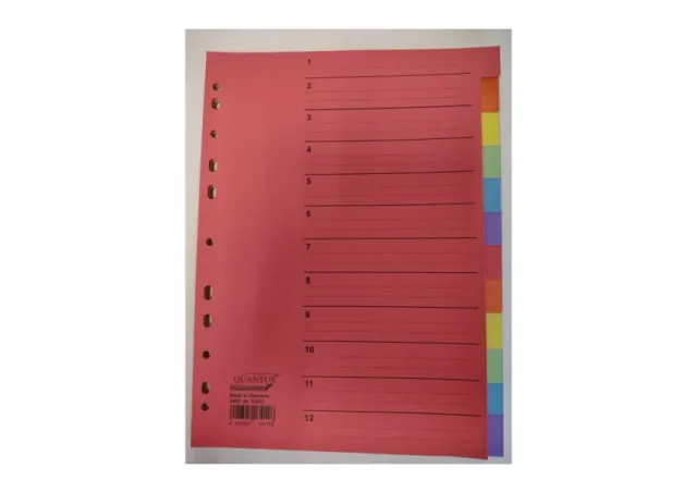 Pregradni karton u boji A4 180gr, 1/12, Quantus O+CO 