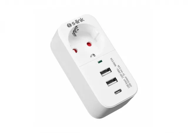 PRENAPONSKA UTICNICA SL-011 2XUSB 1XTIP-C  S-LINK, 37373