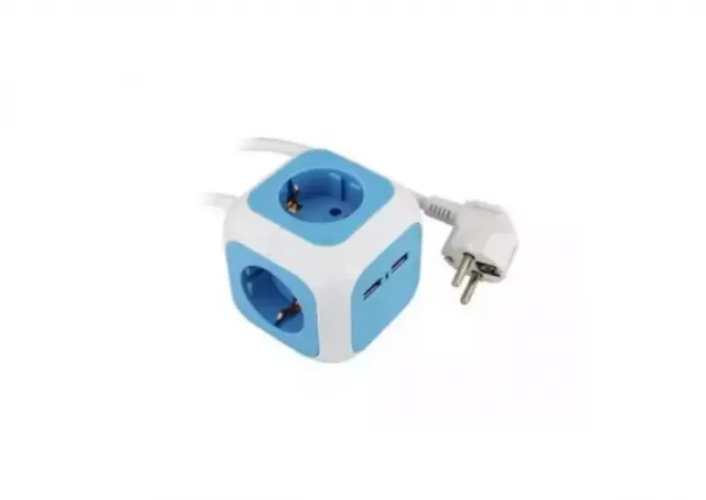 Prenosiva uticnica 4xschuko 16A 250V+2xUSB 5V 2.1A