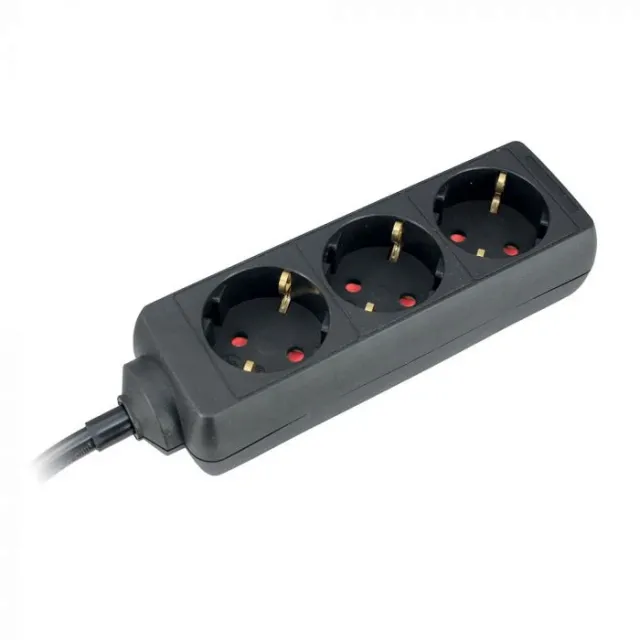 Produzni kabl 3 uticnice 16A 3500W crni 5m         H05VV-F 3G1,5