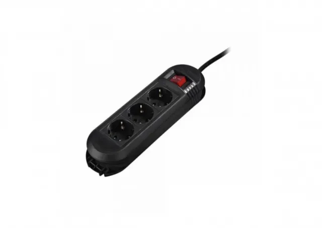 Produžni kabl Hama  3m, 3 utičnice, sklopka crni  u kutiji