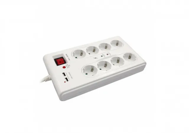 Produžni kabl sa 8 utičnica+2xUSB porta Commel C380-107