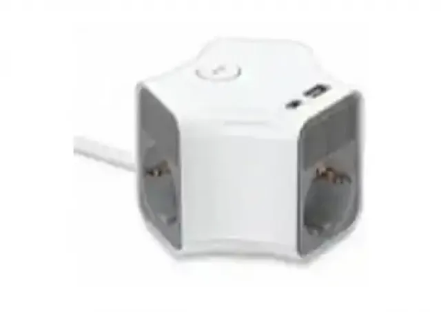 Produžni kabl sa prenaponskom zaštitom sa 3 utičnice MAX MPS-03UG-3M/3m/USB portovi(USB A + USB C )