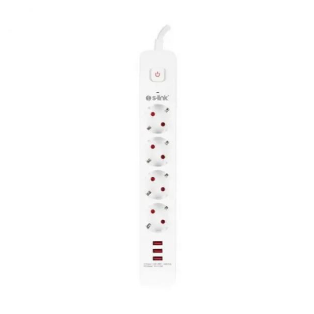 PRODUZNI KABL SPG403U 4 UTICNICE 3XUSB  1.5M BELI S-LINK, 16637