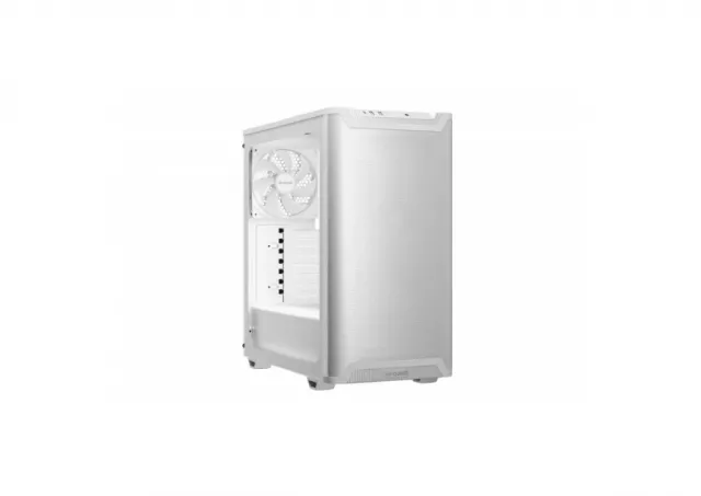 PURE BASE 501 Airflow Window White, MB compatibility: ATX / M-ATX / Mini-ITX, Two pre-installed be quiet! Pure Wings 3 140mm fans, Ready for water cooling radiators up to 360mm