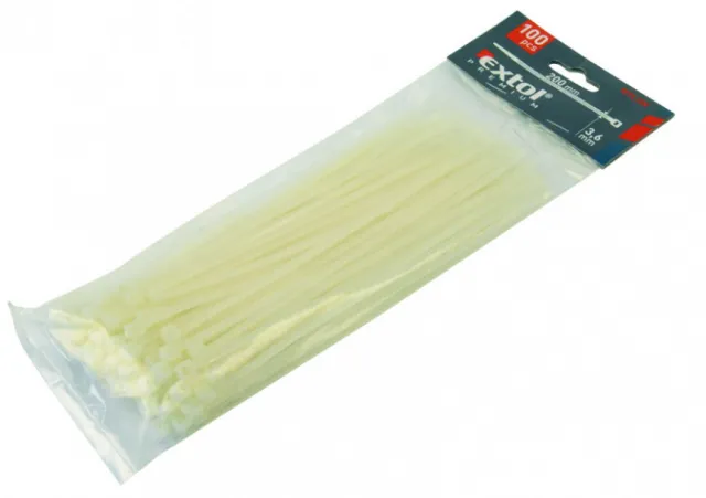 Pvc trake  Extol Premium 4.8x300mm 100kom Bela (8856112)