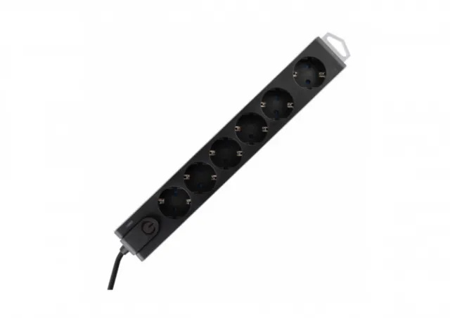 Razvodnik 6 mesta 3m 1.5mm2 + prekidač i zaštita NVT6K-3/BK