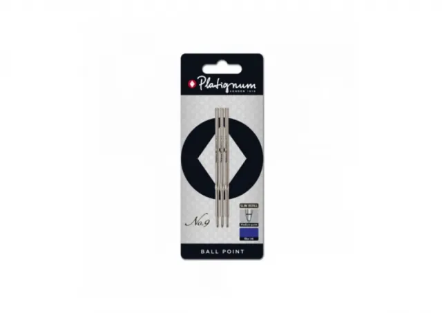 Refil uložak za hemijsku olovku Platignum No.9, blister 3 komada, plava boja