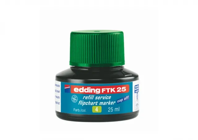 Refil za flipchart markere E-FTK 25, 25ml Edding zelena 09MM02F
