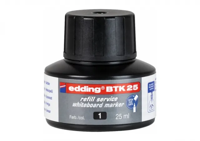 Refil za marker za belu tablu BTK 25, 25ml Edding crna