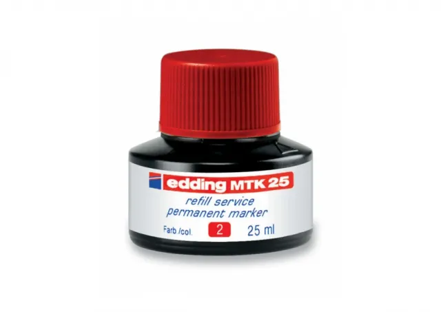 Refil za permanent markere E-MTK 25, 25ml Edding crvena 08MM01D