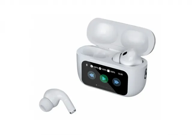 REMAX W30 White Noise-Cancelling True Wireless Earbuds with Touchscreen