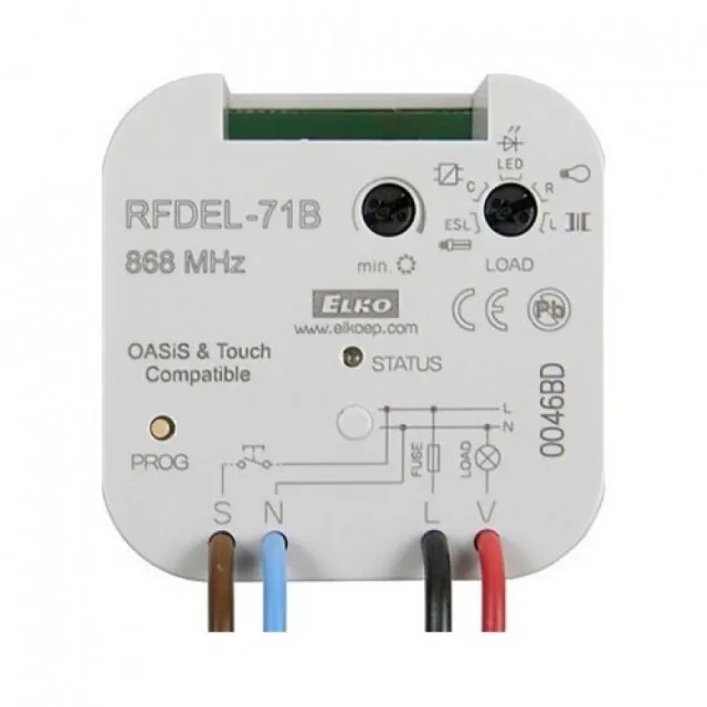 RF Control 1 CH/7 FN LED & ESL Dimming actuator RFDEL-71B