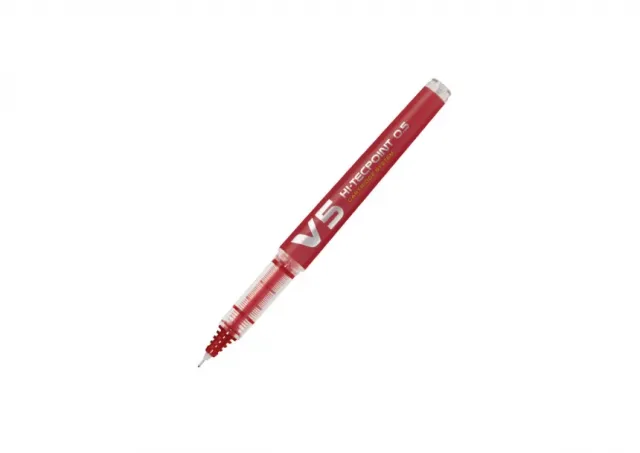 ROLER PILOT V5 HI-TECPOINT 0.5 REFILLABLE CRVENI