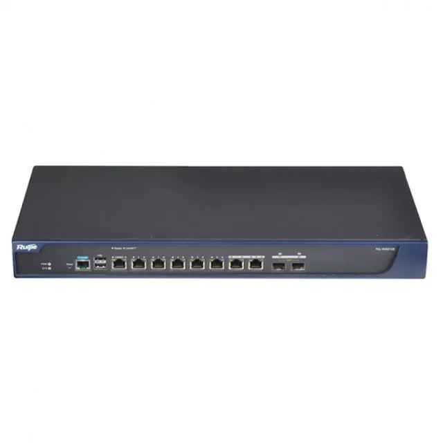 Ruijie RG-WS6008 Wireless kontroler, 8xGE (2xCombo RJ-45/SFP), konfigurisanje i upravljanje do 32 FIT AP-a (max 400), roming, Load Balancing & Sharing, RF Management, Local Forwarding, CAPWAP, WIDS, PEAP/SMS/QR Code Auth