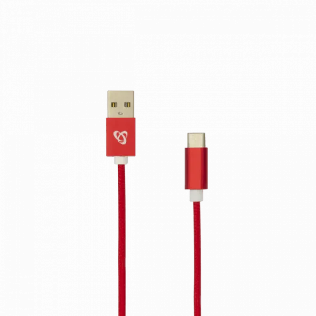 S BOX Kabl USB A / Type C, Fruity  1,5 m, Red