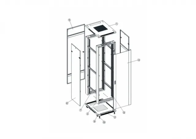 Safewell Rack orman KD 19" 42U 800x1000