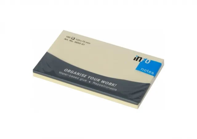 Samolepljivi blokčići 125 x 75 standard Info Notes žuta 06PS05