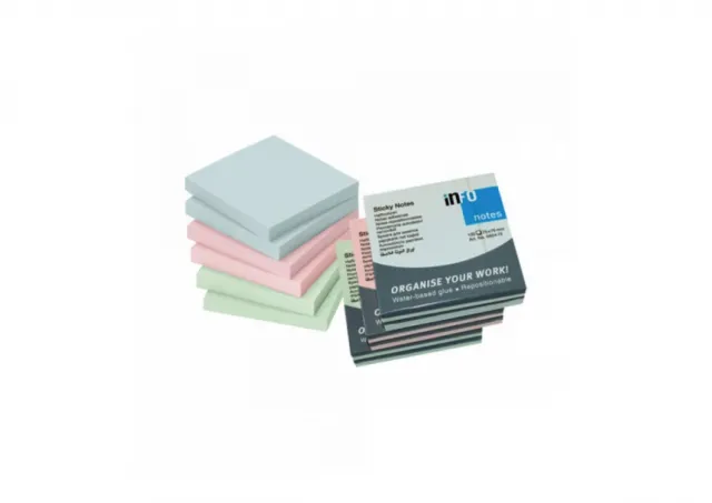 Samolepljivi blokčići 75x75 Info notes pastel plavi 5654-02