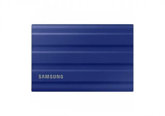SAMSUNG T7 Shield Ext SSD 1000 GB USB-C blue 1050/1000 MB/s 3 yrs, included USB Type C-to-C and Type C-to-A cables, Rugged storage featuring IP65 rated dust and water resistance and up to 3-meter drop resistant