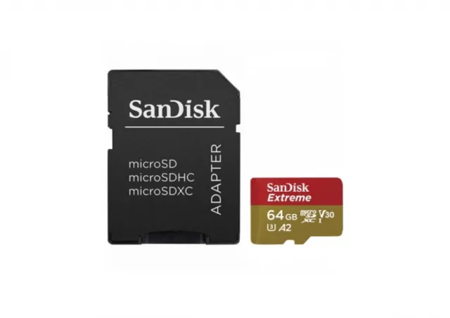 SanDisk EXTREME SDXC 64GB micro sd sa adapterom 170MB/s