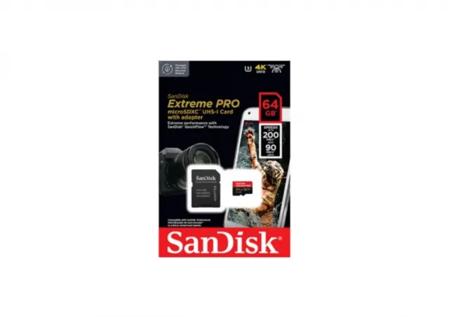 SanDisk SDXC  Extreme Pro 200MB/s 64GB Micro SD sa adapterom