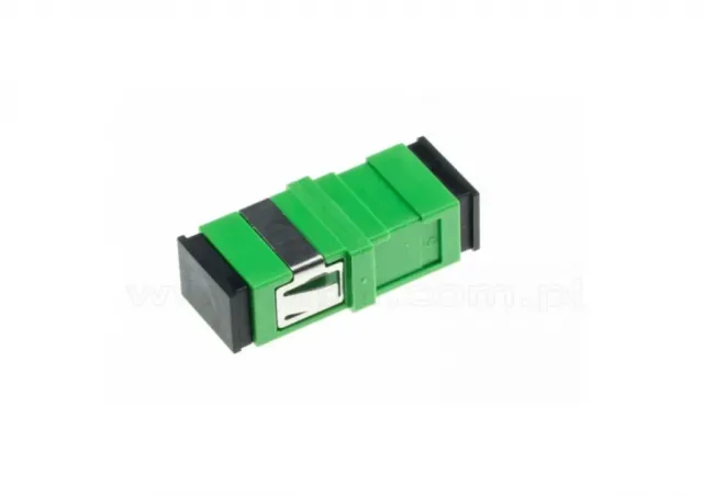 SC-APC / SC-APC singlemode simplex fiber adapter, APC (angle-polished connectors)