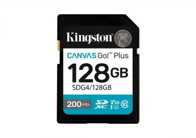 SD Card 128GB Kingston SDG4/128GB class 10 200Mbs/100MBs