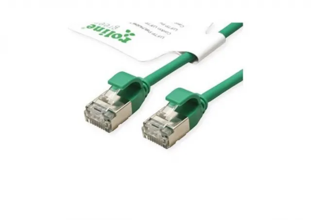 Secomp Roline GREEN U/FTP Data Center PatchCord 6A Slim LSOH zeleni 0.3m